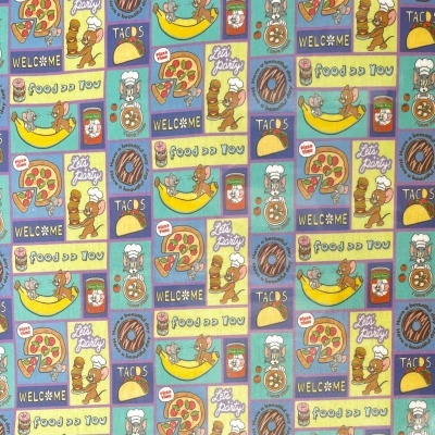 Tecido Plastificado | Tom & Jerry - Tacos e Pizza