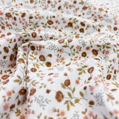 Tecido Le Tissu by Domotex | Flores - Verde e Rosa