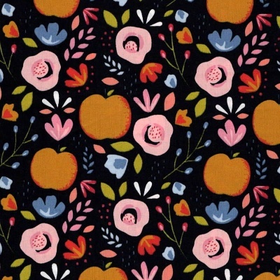 Tecido Poppy | Easy Peachy - Preto