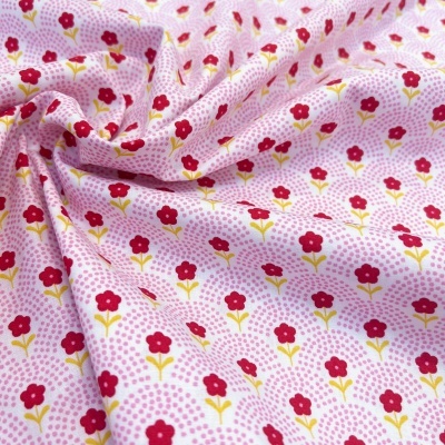 Tecido Poppy | Delight Flower - Branco