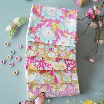 Tilda | Fat-Quarter Bundle - Mustard / Pink | Gardenlife