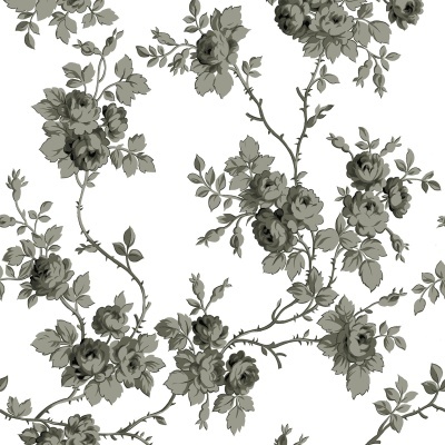 Tecido Climbing Rose - Grey