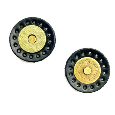 Fecho Íman em Couro Sintético Preto