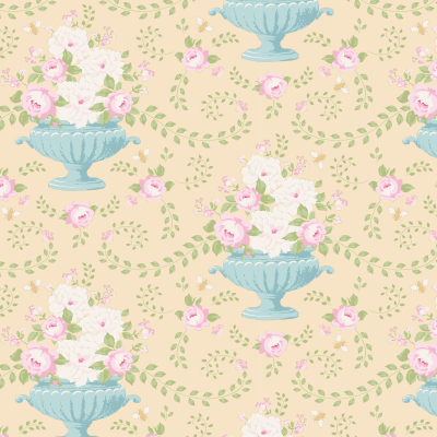 Tecido Tilda | Flowerbees - Eggnog