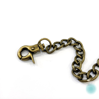 Alça Tiracolo com Corrente - Pele Sintética em Preto