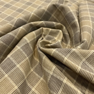 Tecido Japonês | Squares - Camel e Castanho