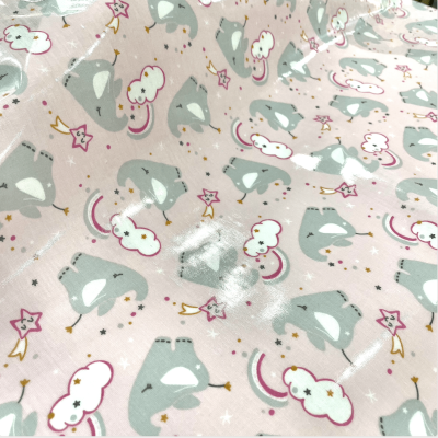 Tecido Plastificado | Elefantes - Rosa