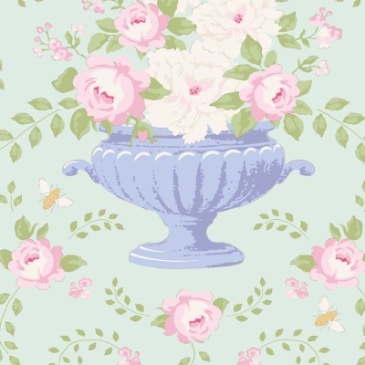 Tecido Tilda | Flowerbees - Teal