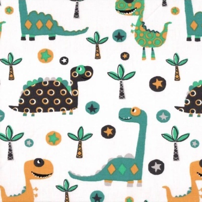 Tecido Dinocos Colorido