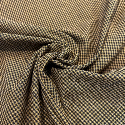 Tecido Country | Checks Mini - Preto e Ocre