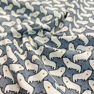 Tecido Le Tissu by Domotex | Urso Polar - Cinzento Escuro