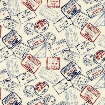 Lecien Masako Wakayama | American Country 19th - Marfim, Azul e Vermelho