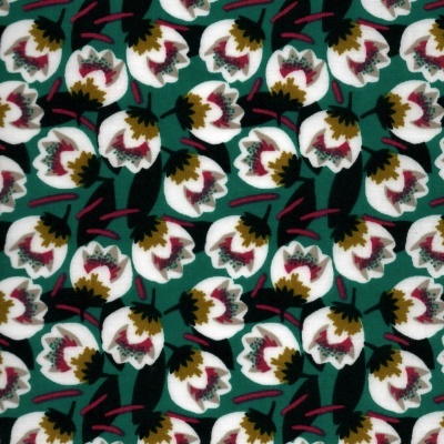 Tecido Plastificado | Domotex - Flores Verde