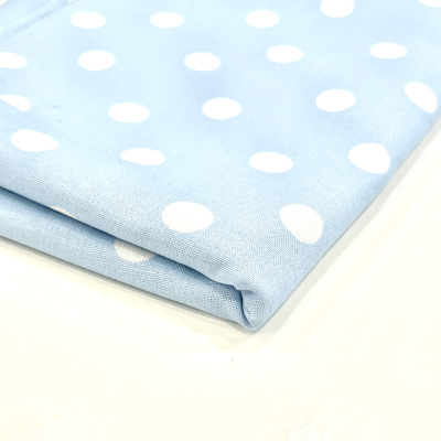 Retalho | Azul Claro Bolas Brancas - 65 cm x 110 cm