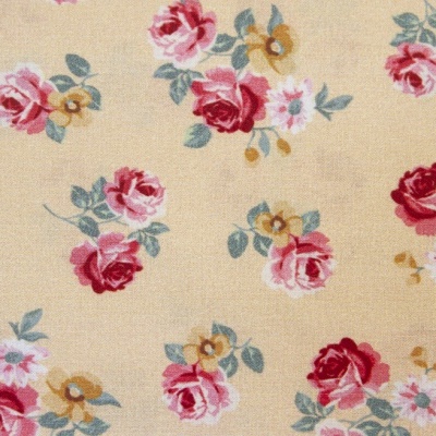 Tecido Rosas - Pêssego