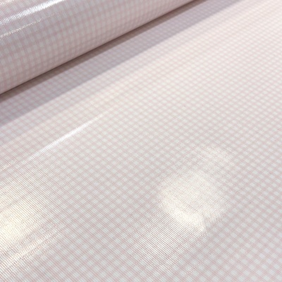 Tecido Plastificado | Xadrez - Rosa Claro
