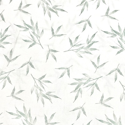 Tecido Panda Leaves - Verde