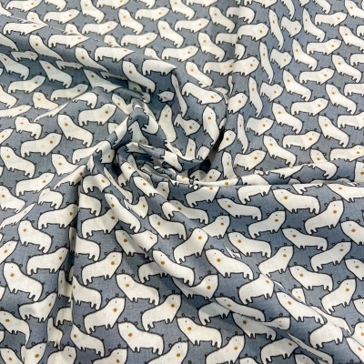 Tecido Le Tissu by Domotex | Urso Polar - Cinzento Escuro