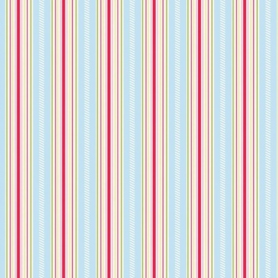 Tecido Tanya Whelan | Posie - Wallpaper Stripes Blue