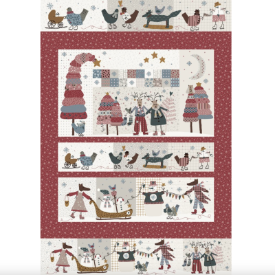 Painel Lynette Anderson | Winter Playground - Vermelho