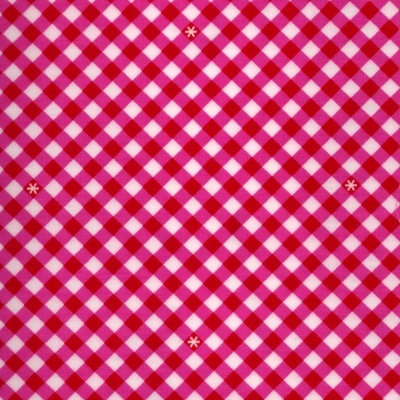 Tecido Plastificado | Xadrez - Rosa Picoto
