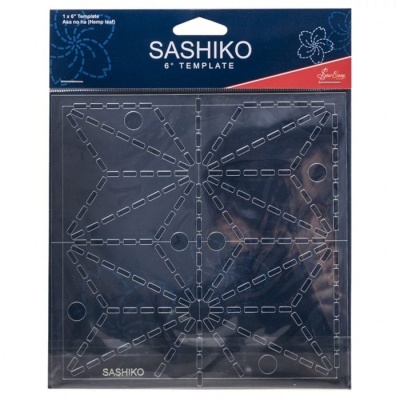 Sew Easy | Template de Sashiko | Asa No Ha 6" - Hemp Leaf
