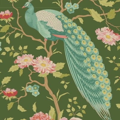 Tecido Tilda | Peacock Tree - Green