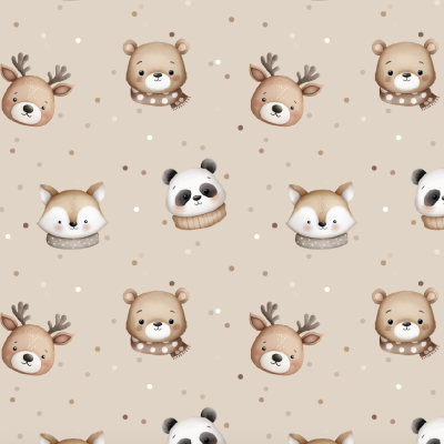 Tecido Pontotextil | Bichinhos de Inverno - Bege