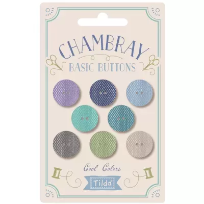 Tilda | Botões - Chambray Cool Colors - 16mm