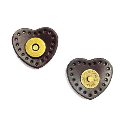 Fecho Íman em Couro Sintético - Costurável