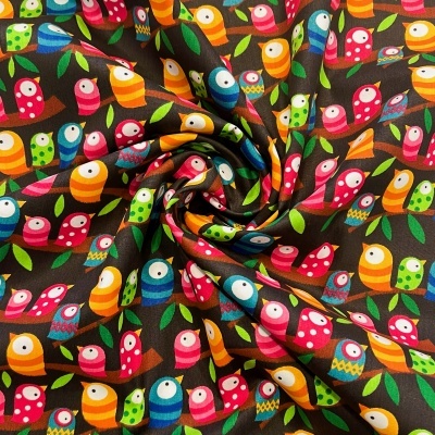 FABRICART | Passarinhos - Fundo Preto