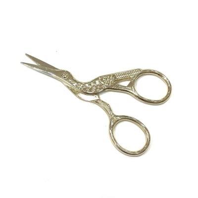 Tesoura de Bordar | Cegonha - Dourada 3,5"