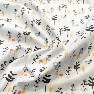 Tecido Le Tissue by Domotex | Forest Bird - Cinza