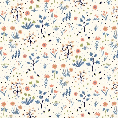 Tecido Liberty | Tree of Life - Sapling Wood Blue