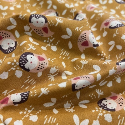 Tecido Le Tissu by Domotex | Coruja - Mostarda