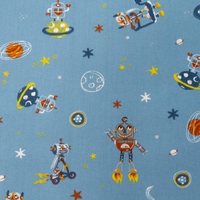 Tecido Poppy | Cool Space Vehicles - Petróleo