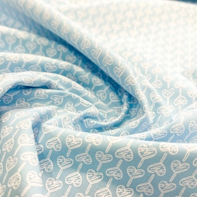 FABRICART | Pirulito de Corações - Azul Claro