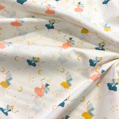 Tecido Poppy | Magical Fairy - Branco