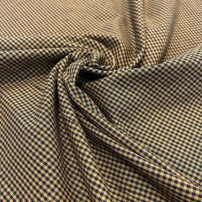 Tecido Country | Checks Mini - Preto e Ocre