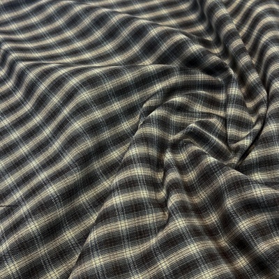 Tecido Japonês | Britt - Bege Castanho e Azul