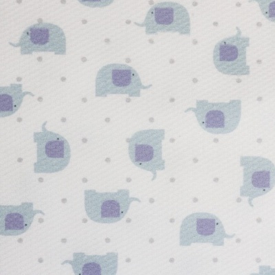 Tecido Plastificado | Piquet Elefantes - Azul