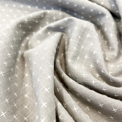 Tecido Japonês | Cross - Cinzento Claro