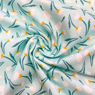 Tecido Alinhado | Iris Garden - Aqua