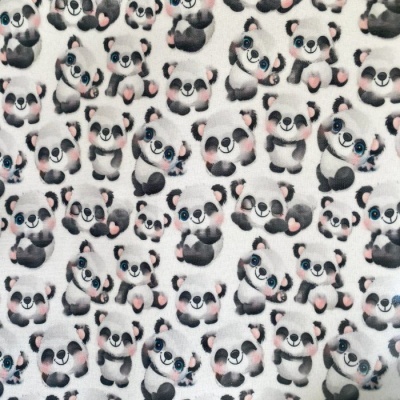 Tecido Plastificado | Pandas Preto e Branco