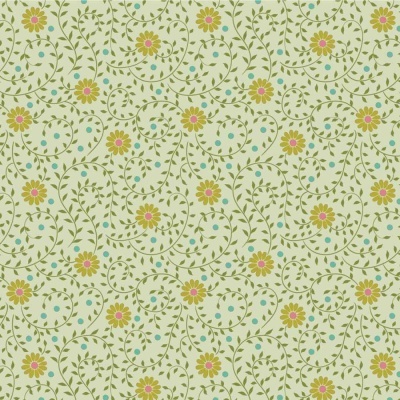 Tecido Tilda | Sanctuary - Daisydream Pistachio