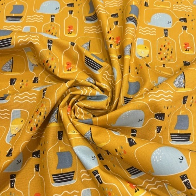 Tecido Poppy | Bottle Post - Mostarda