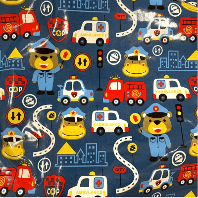 Tecido Plastificado | Animal City - Azul