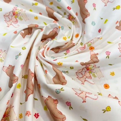 Tecido Pontotextil | Marcha da Primavera - Branco