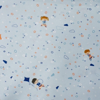 Tecido Kids | Bubbles - Azul Claro