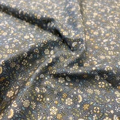 Tecido Makower | Bloom Floral Scroll - Cinzento